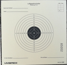 Umarex Zielscheiben für Luftgewehr, 10 Meter, 14 x 14 cm