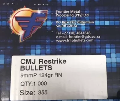 1.000 Geschosse 9mm .355 Diameter 124 grain Rundkopf Restrike!
