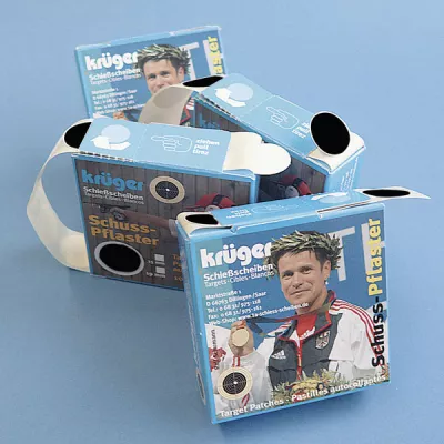 10er Pack Schußpflaster 15mm Schwarz