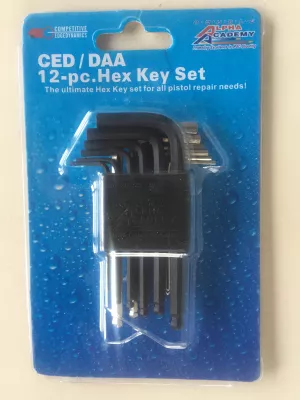 Satz Innensechskantschlüssel mit metrischen und zöllige Abmaßen