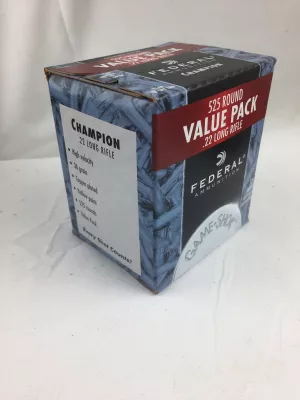 525 stk. Federal Champion (#745) .22lfb 36 grain HV verkupfert