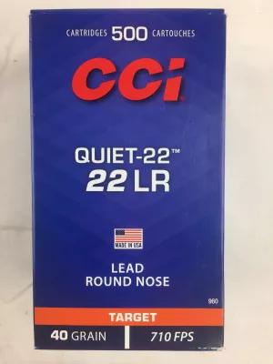 500 Stk. CCI Quiet .22 lfb 40grain Subsonic