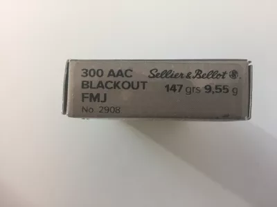 20 Stk. Sellier & Bellot .300 AAC Blackout Subsonic FMJ 13g/200grs