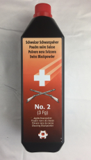1,0 Kg Schweizer Schwarzpulver Nr. 2,  Körnung 0,500-0,800mm (3 Fg)