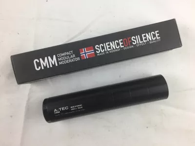 Combo Schalldämpfer A-TEC CMM4 CMM-4 mit F-Kennzeichnung, 1/2"-20 UNF und 1/2"-28 UNEF Gewindestück!