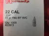 1000 Stk. Hornady 22672 .224 Dia BT 55 grain FMJ